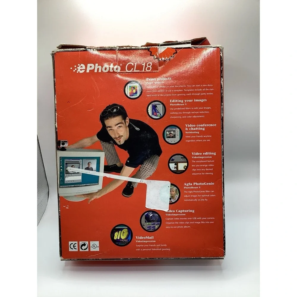 Agfa EPhoto CL18 Digital Camera With Video Conferencing Complete Set Open Box